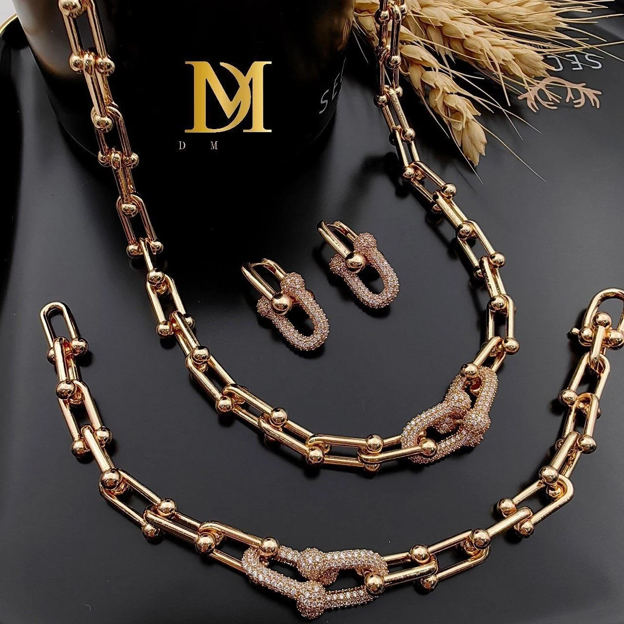 سرویس تیفانی زنجیری نگین دار