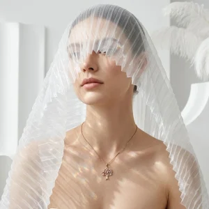 گردنبند ژوپینگ مدل درخت زندگی نگین دار