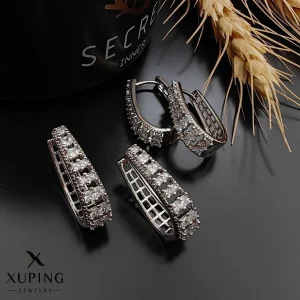 گوشواره جواهری ژوپینگ با نگین زیرکونیا