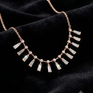 گردنبند ژوپینگ مدل نگین آویز باگت