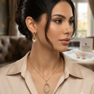 نیم ست نگین دار ونلی ژوپینگ