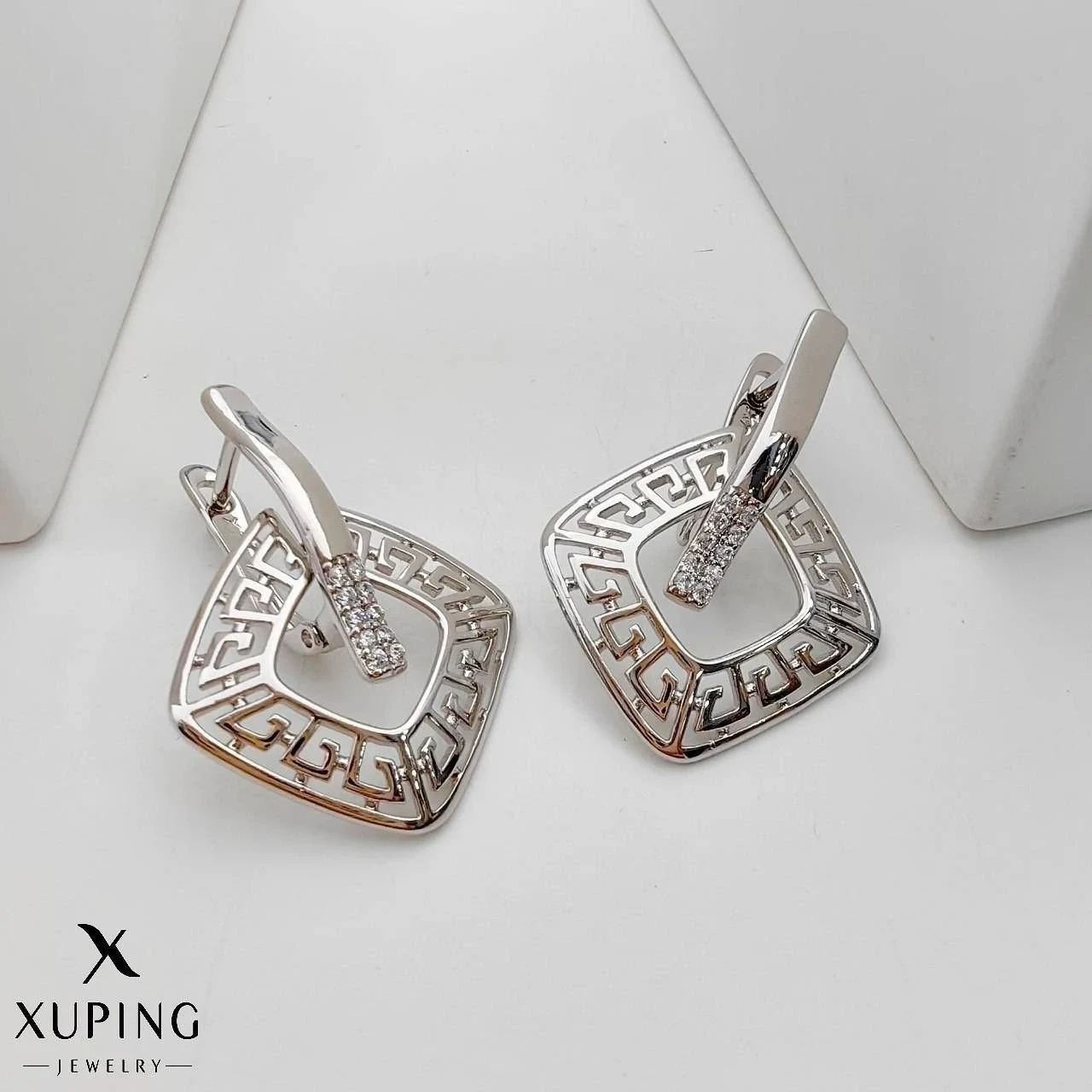 گوشواره حلقه ای ورساچ ژوپینگ دو رنگ